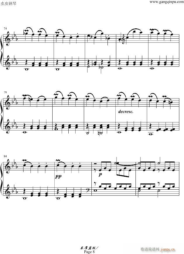 c小调第八钢琴奏鸣曲“悲怆”第一乐章_贝多芬-beethoven8