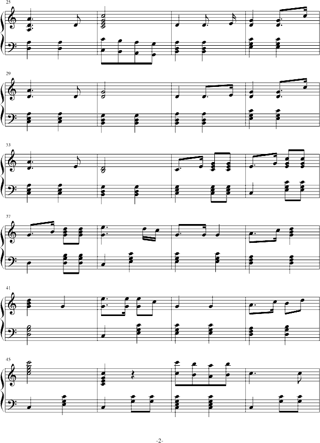 中国人民解放军进行曲伴奏-钢琴谱(钢琴曲)-中国名曲2
