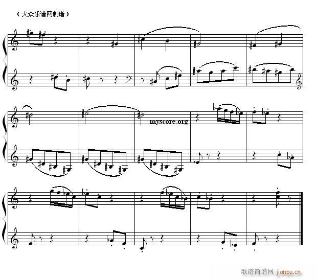 民族调式钢琴练习曲 丁善德编 练习曲2