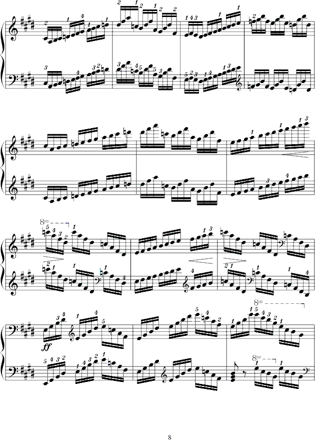 练习曲Op.72 No.1-钢琴谱(钢琴曲)-莫什科夫斯基-Moszkowski8