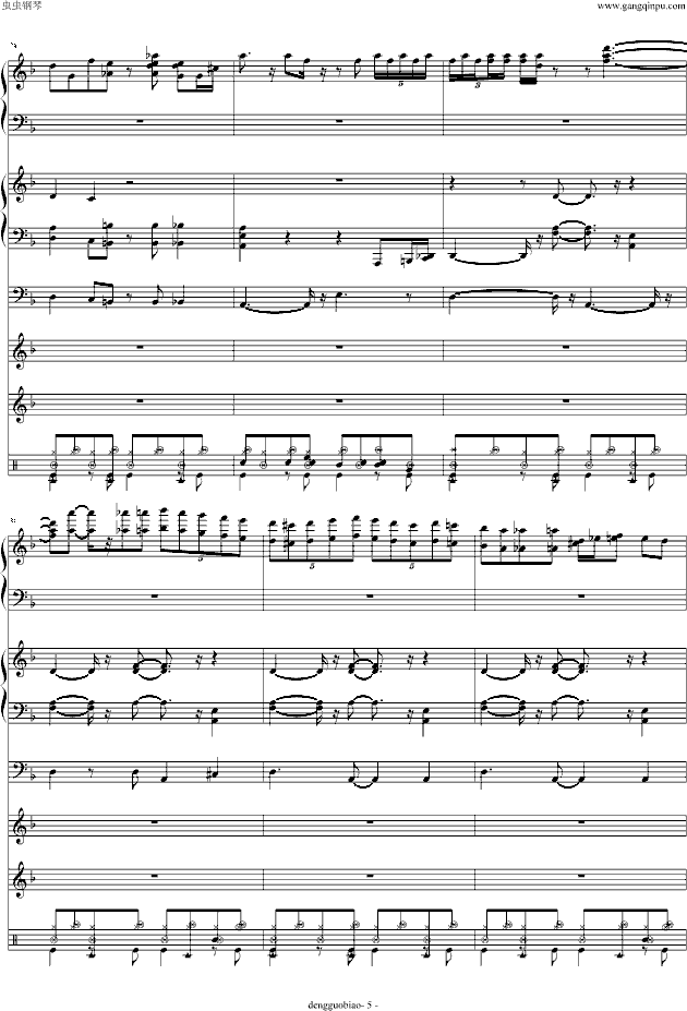 海上钢琴师-钢琴谱(钢琴曲)-欧美经典5