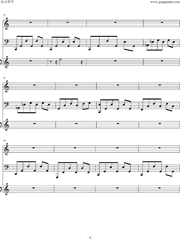 诗经组曲――静女-钢琴谱(钢琴曲)-中国名曲5
