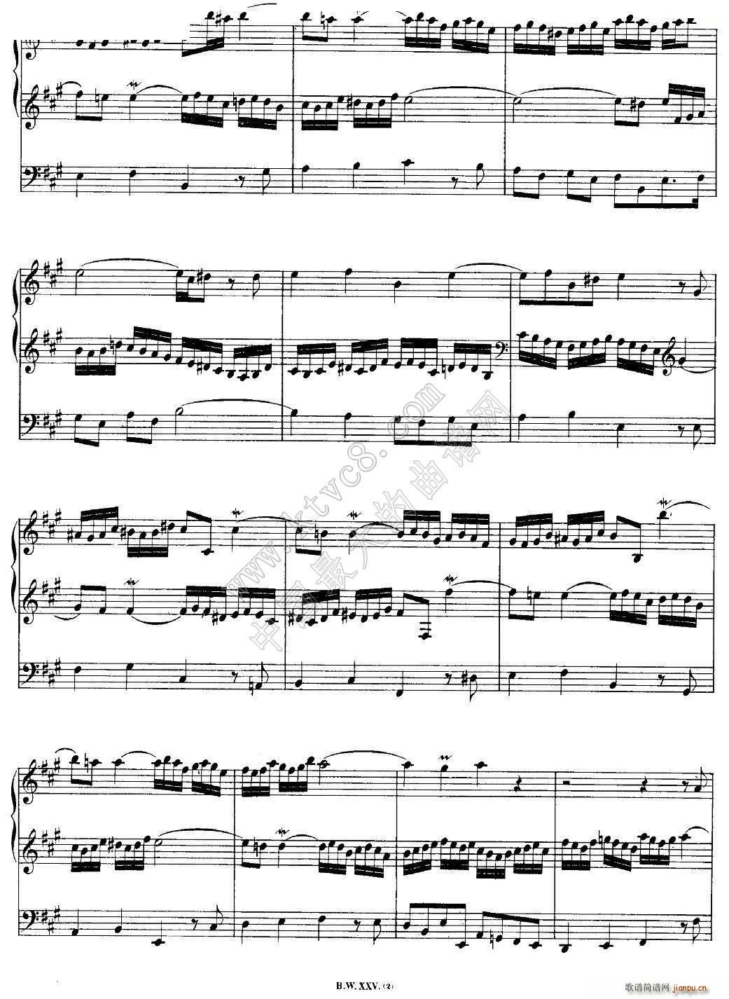 巴赫18首赞美诗前奏曲（14）（双排键电子琴）2
