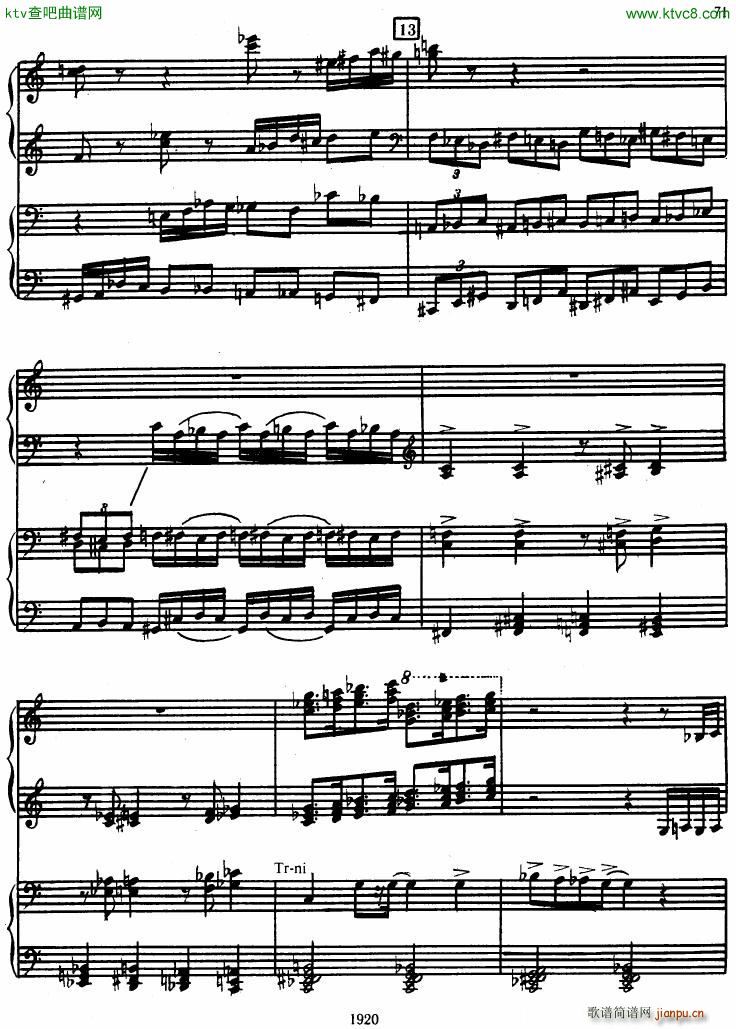 Honegger Symphony No 3 Liturgicheskaya 2 pianos 二9