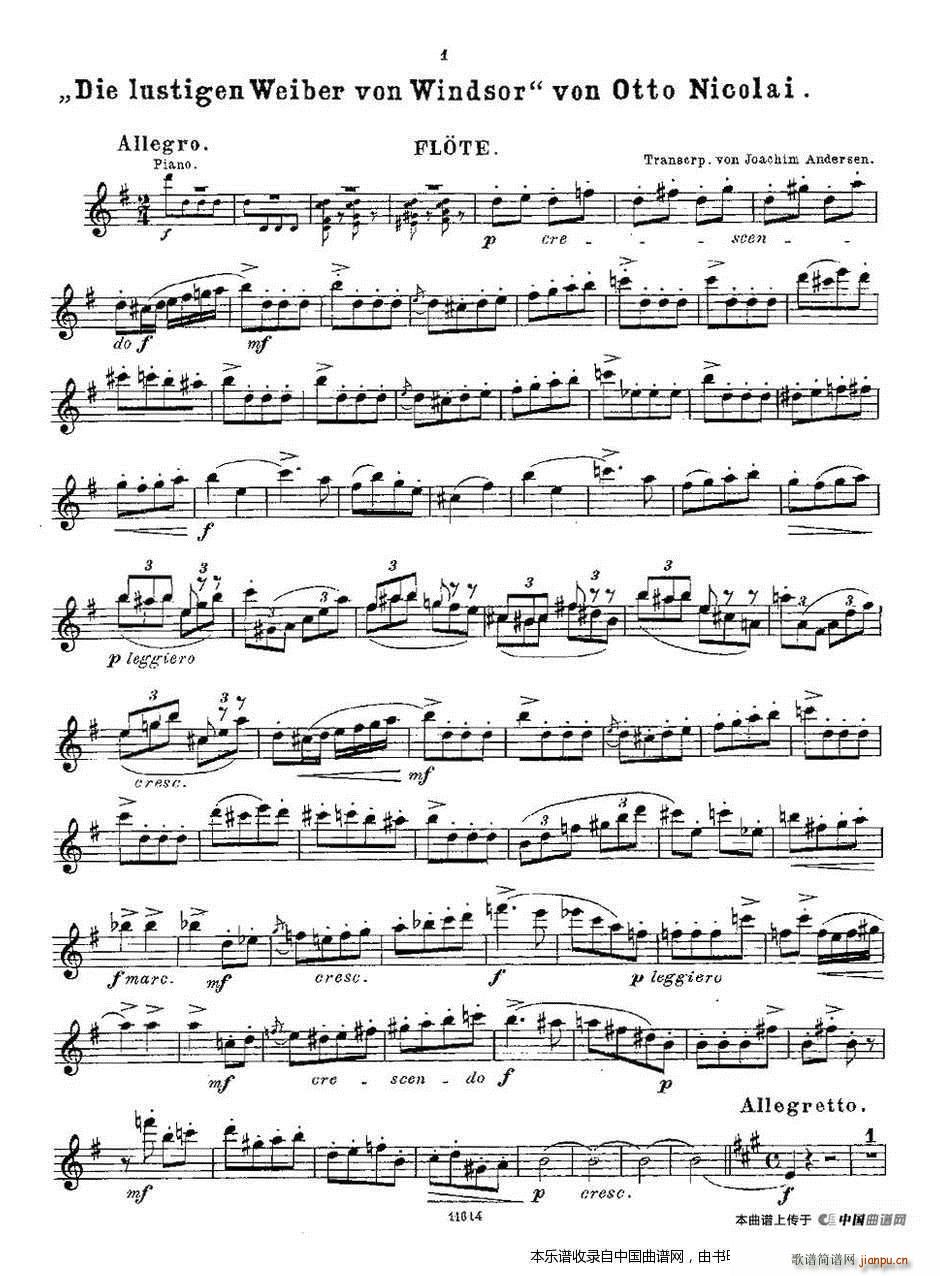 Opern-Transcriptionen Op 45-4 长笛谱1