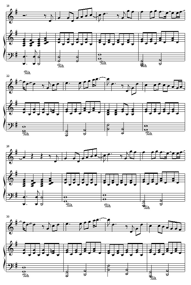 蜗牛-钢琴谱(钢琴曲)-周杰伦2