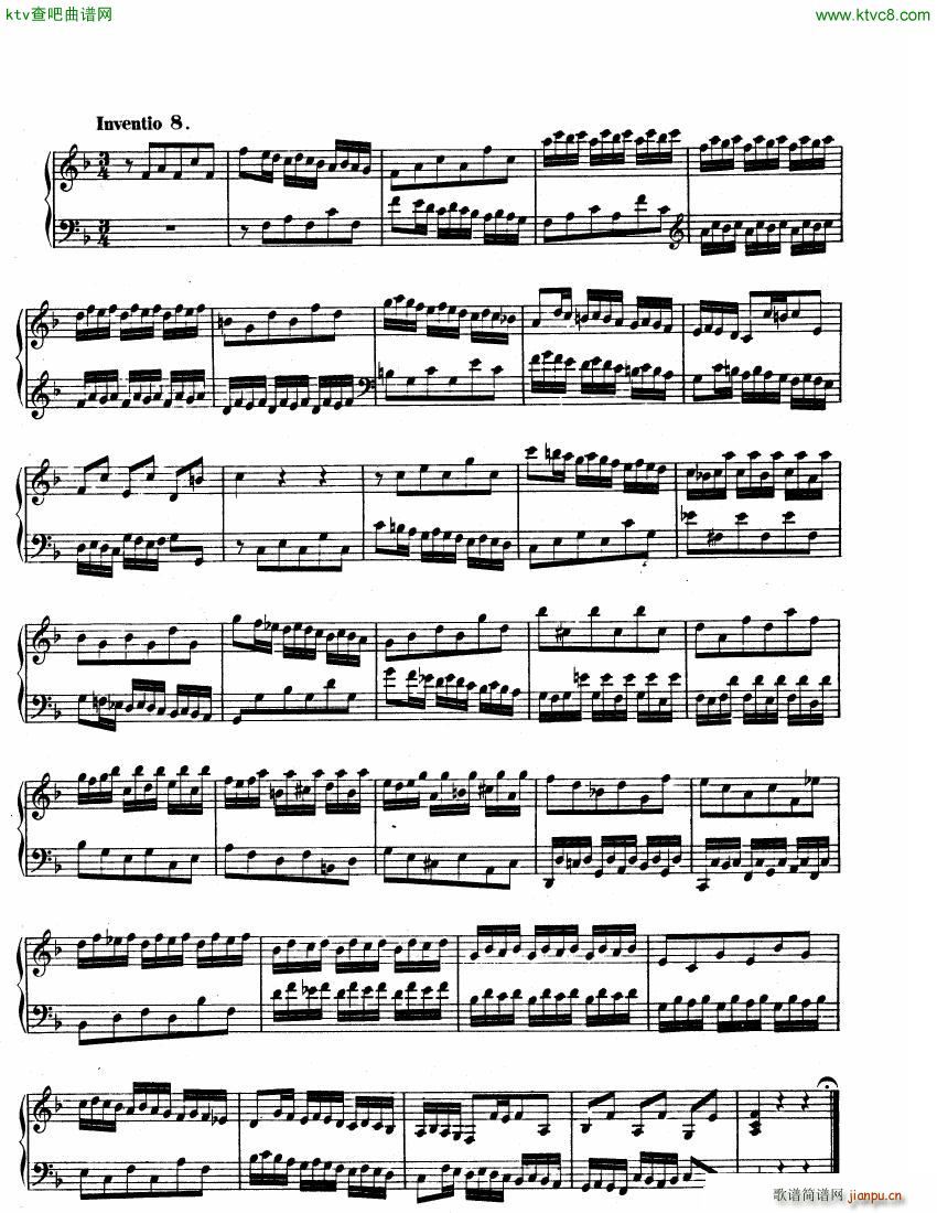 Bach JS BWV 779 2 Part Invention No 081
