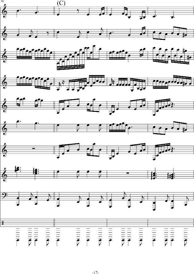 回想迷宫（冷饭流）-钢琴谱(钢琴曲)-升c小调17