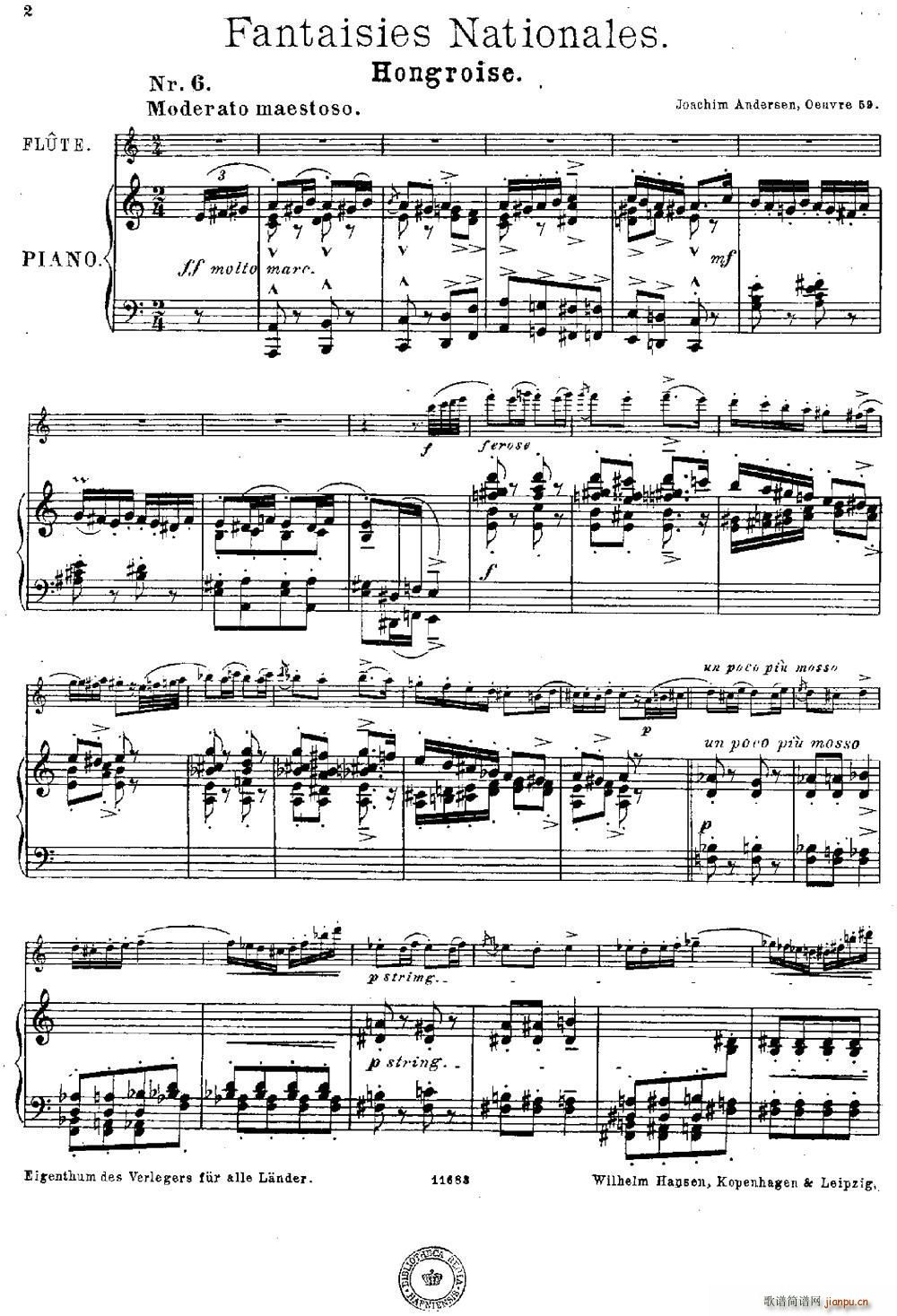 Fantaisies nationales Hongrois (Op 59 No 6)(长笛 钢琴伴奏)1