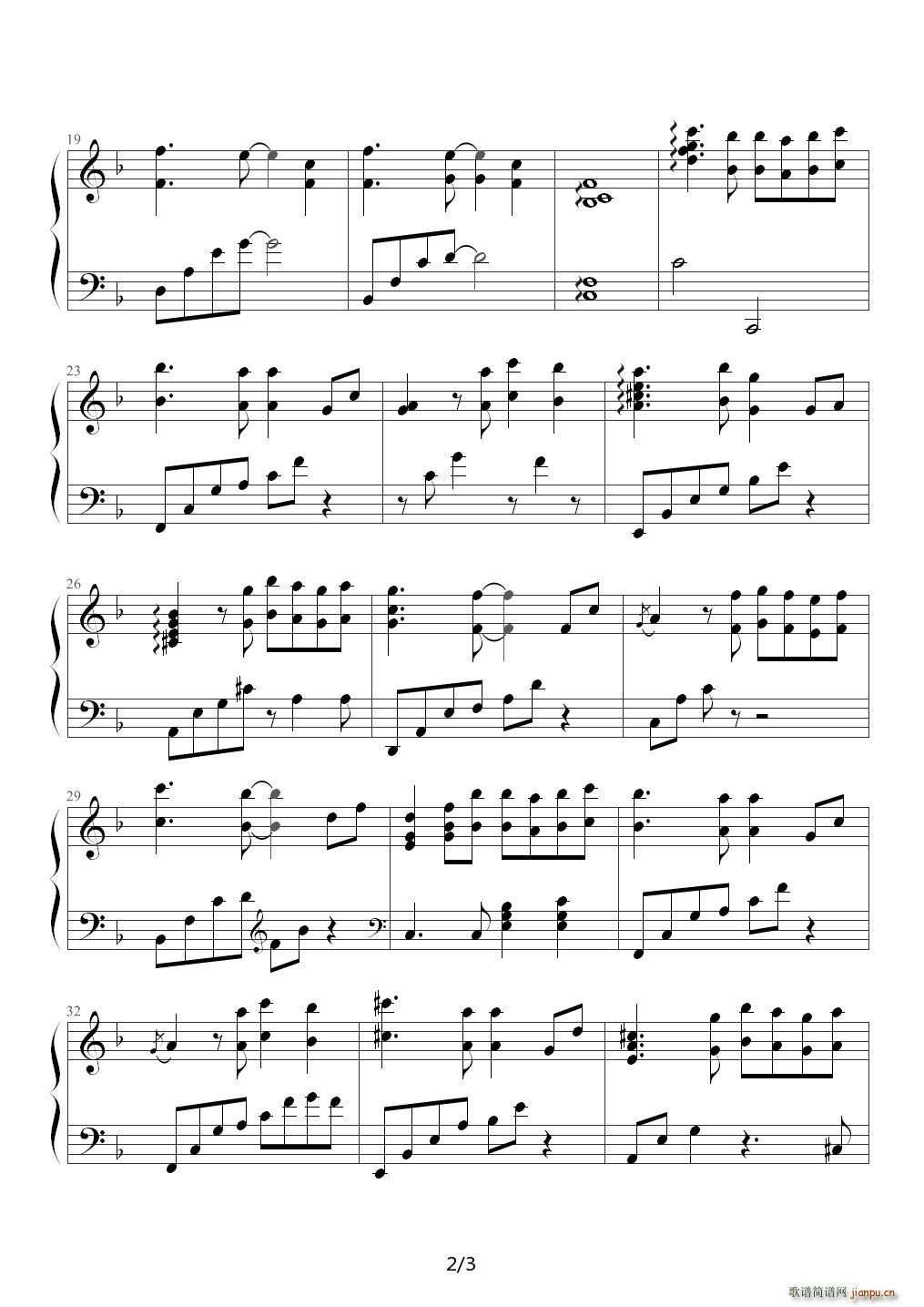 Nana s Theme（城市猎人主题曲 钢琴版） F调2