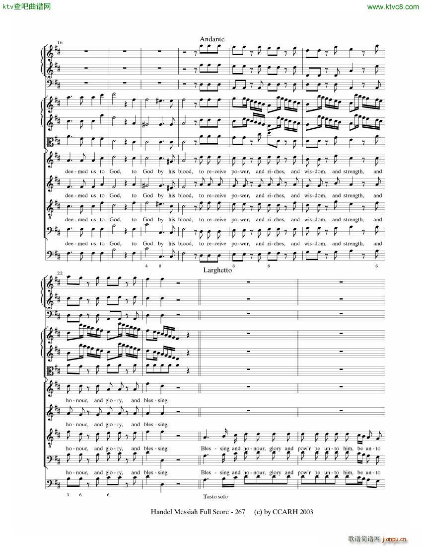 G F Handel Messiah Open Score 七26