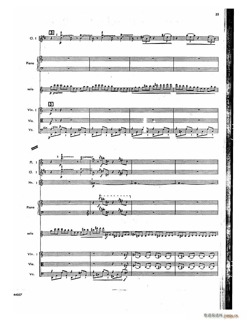 Barber op 14 Violin Concerto Score 二14