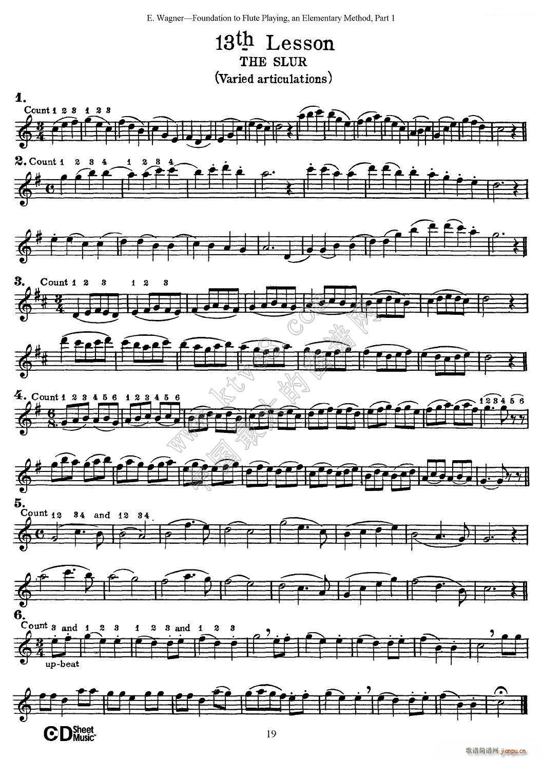 长笛演奏基础教程练习（11―20）3