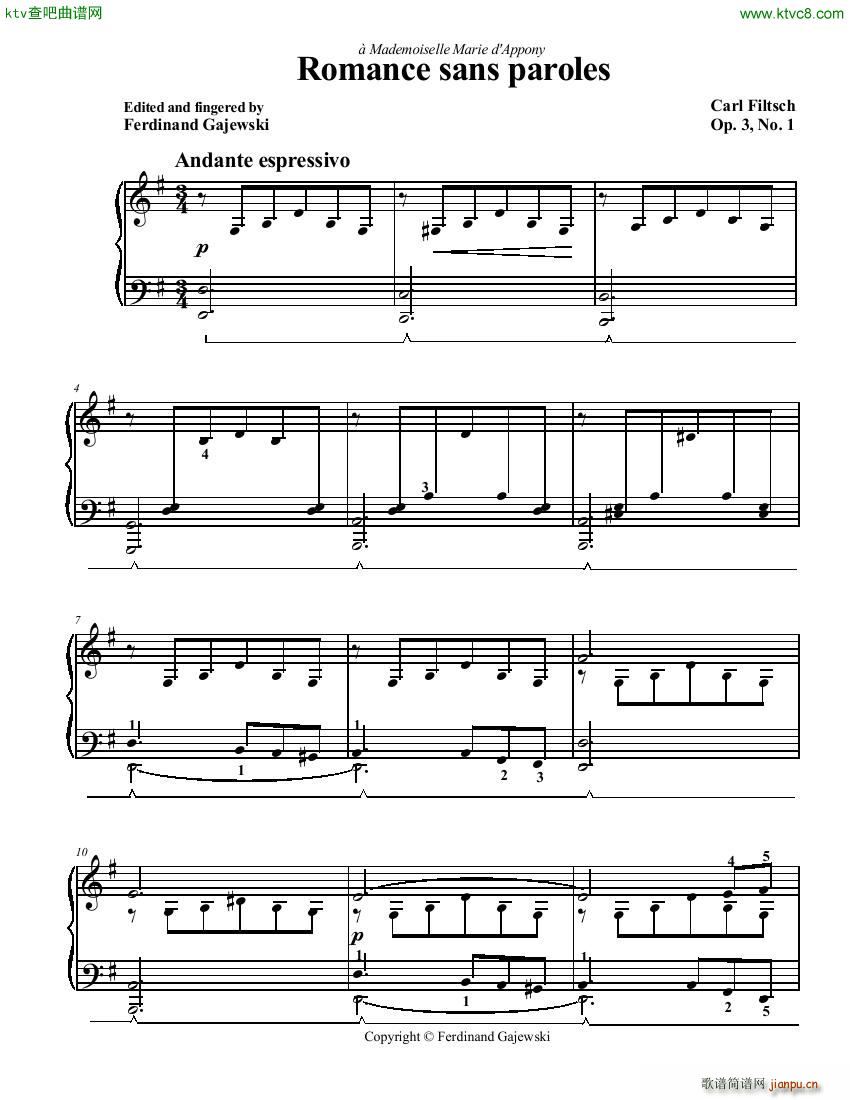 Fiiltsch Romance Sans Paroles1