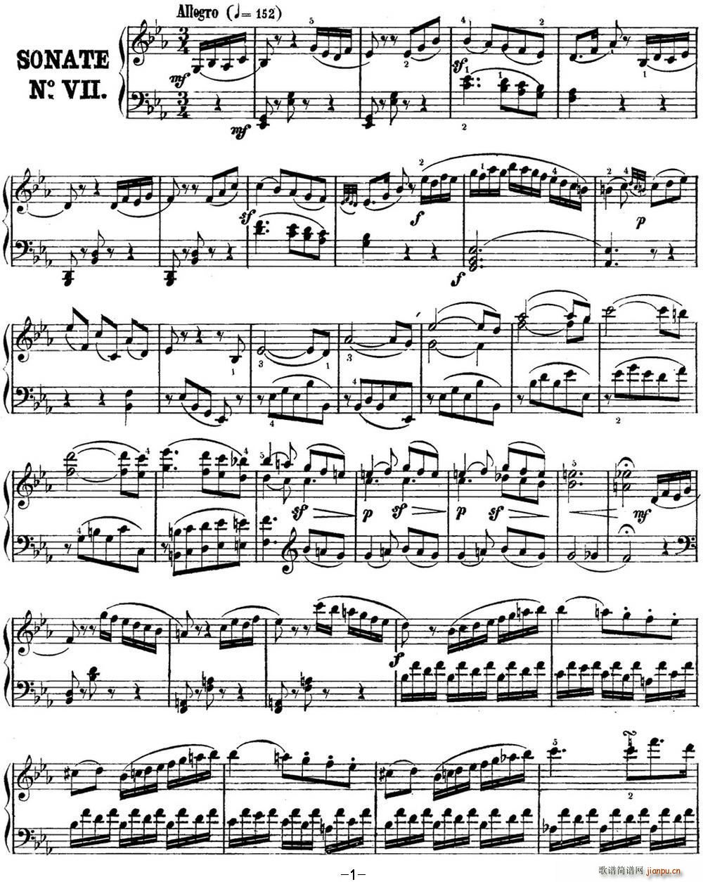 海顿 钢琴奏鸣曲 Hob XVI 49 in E-flat major1