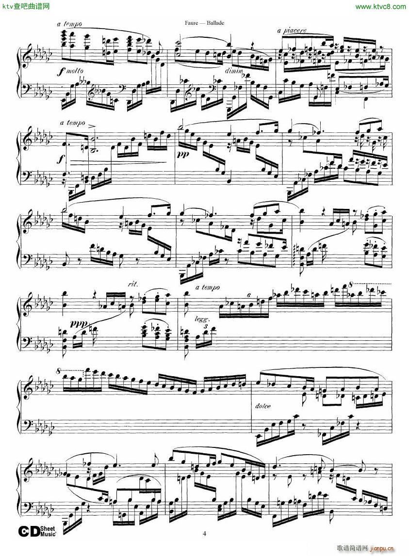 Faure Ballade Op 194