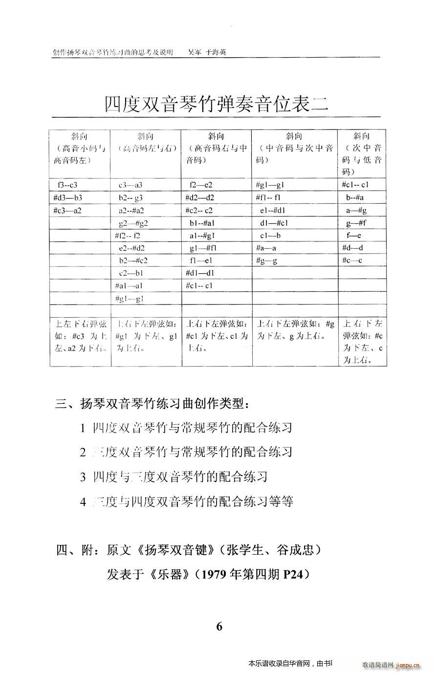 扬琴双音琴竹练习曲30首11
