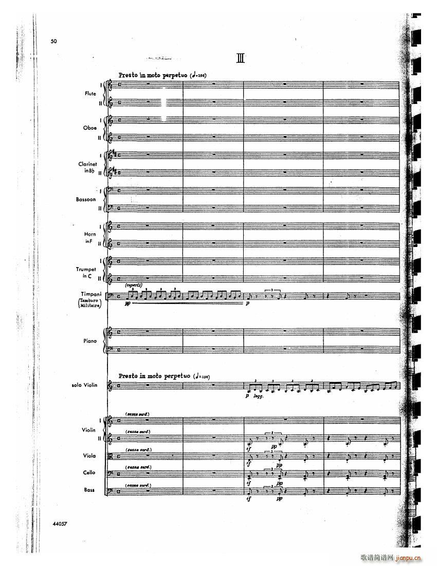 Barber op 14 Violin Concerto Score 二9