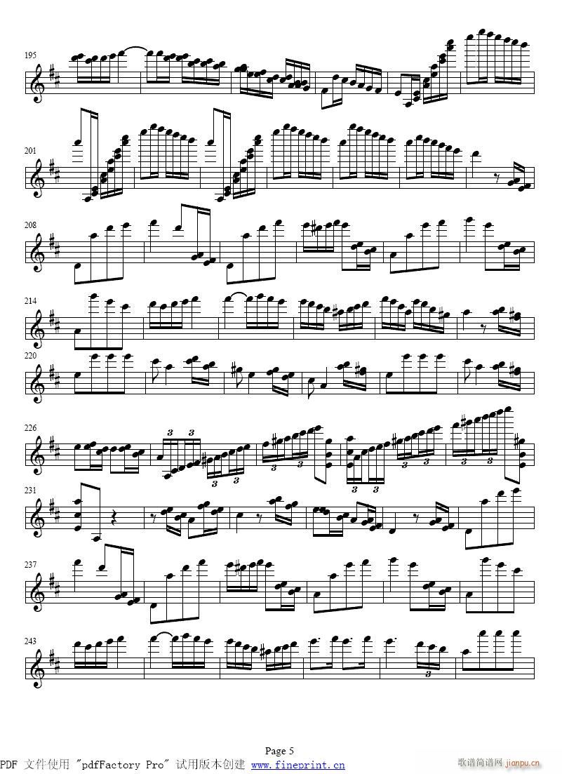 帕格尼尼小提琴协奏曲1-5提琴5