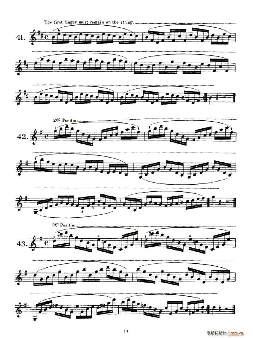 School of Mechanism Op 74（小提琴技巧 作品 74）15