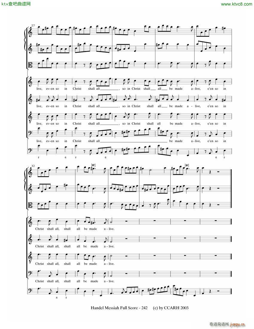 G F Handel Messiah Open Score 七1