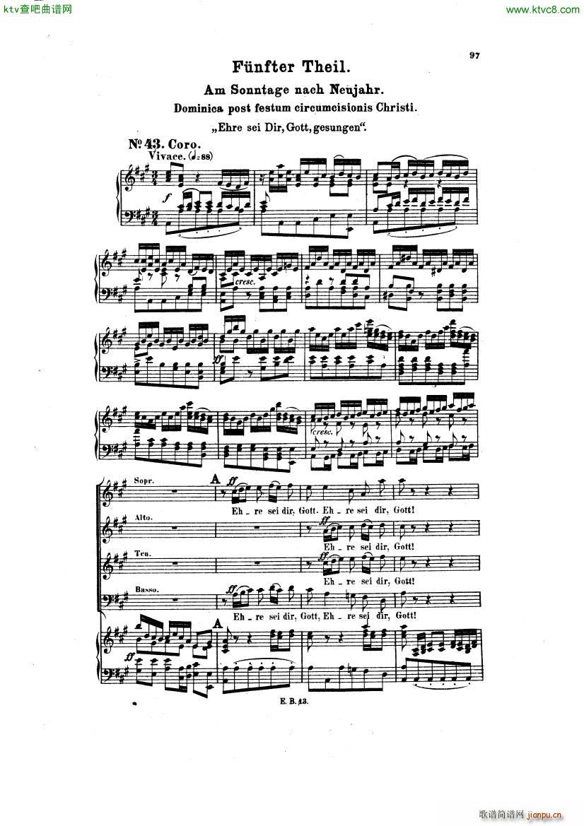 Bach JS BWV 248 Christmas Oratorio No 431