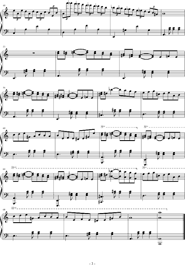探戈舞曲(with乐侠)-钢琴谱(钢琴曲)-E大调的天空3