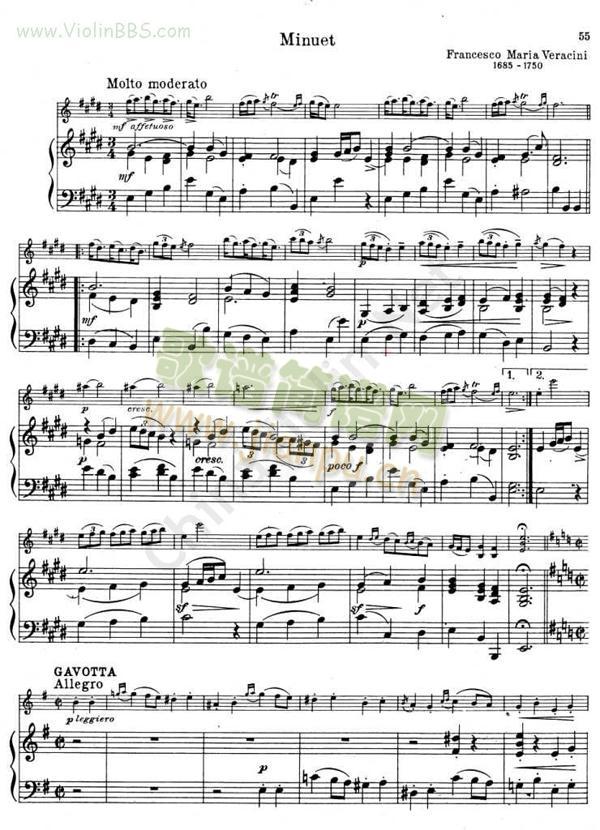 VERACINI《MINUET》钢琴伴奏谱1