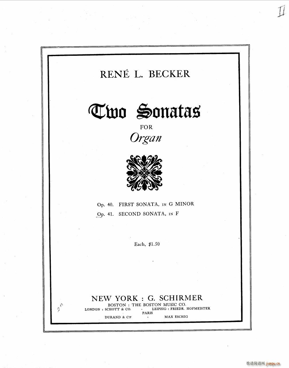 Becker Reme op 41 Sonate 21