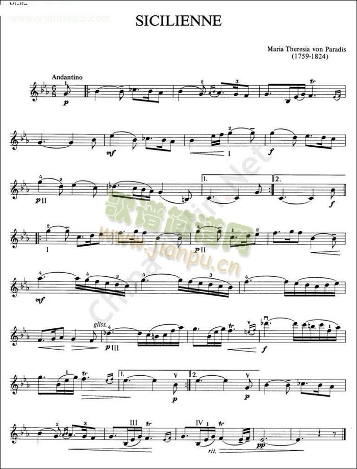 帕拉迪斯《西西里舞曲》1