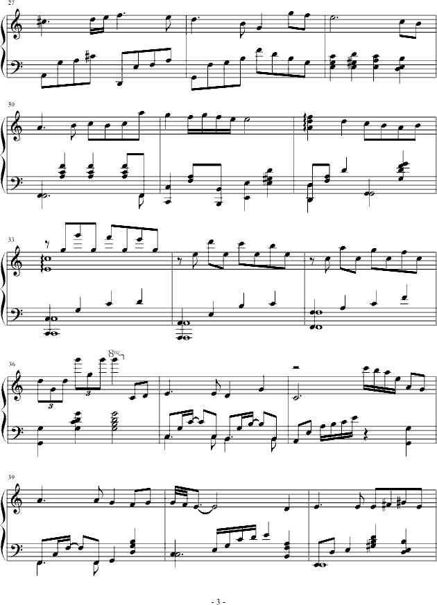 Sherry(原名紫风铃)-钢琴谱(钢琴曲)-塞外孤笛3