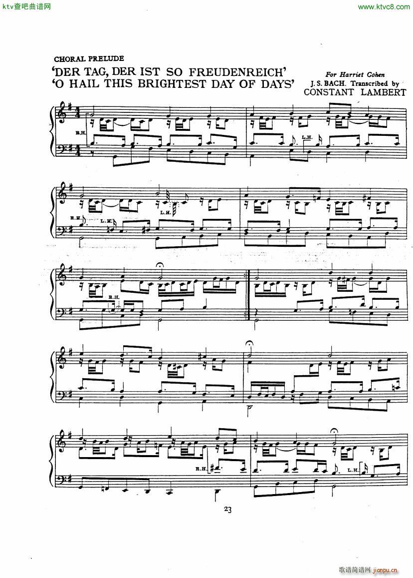 Bach JS A transcription book for Harriet Cohen26