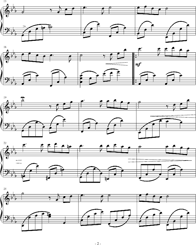 神秘园Song From a Secret Garden-钢琴谱(钢琴曲)-神秘园乐队2