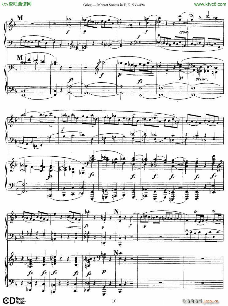 Grieg Sonata K 533 Mozart 2nd Piano Grieg10
