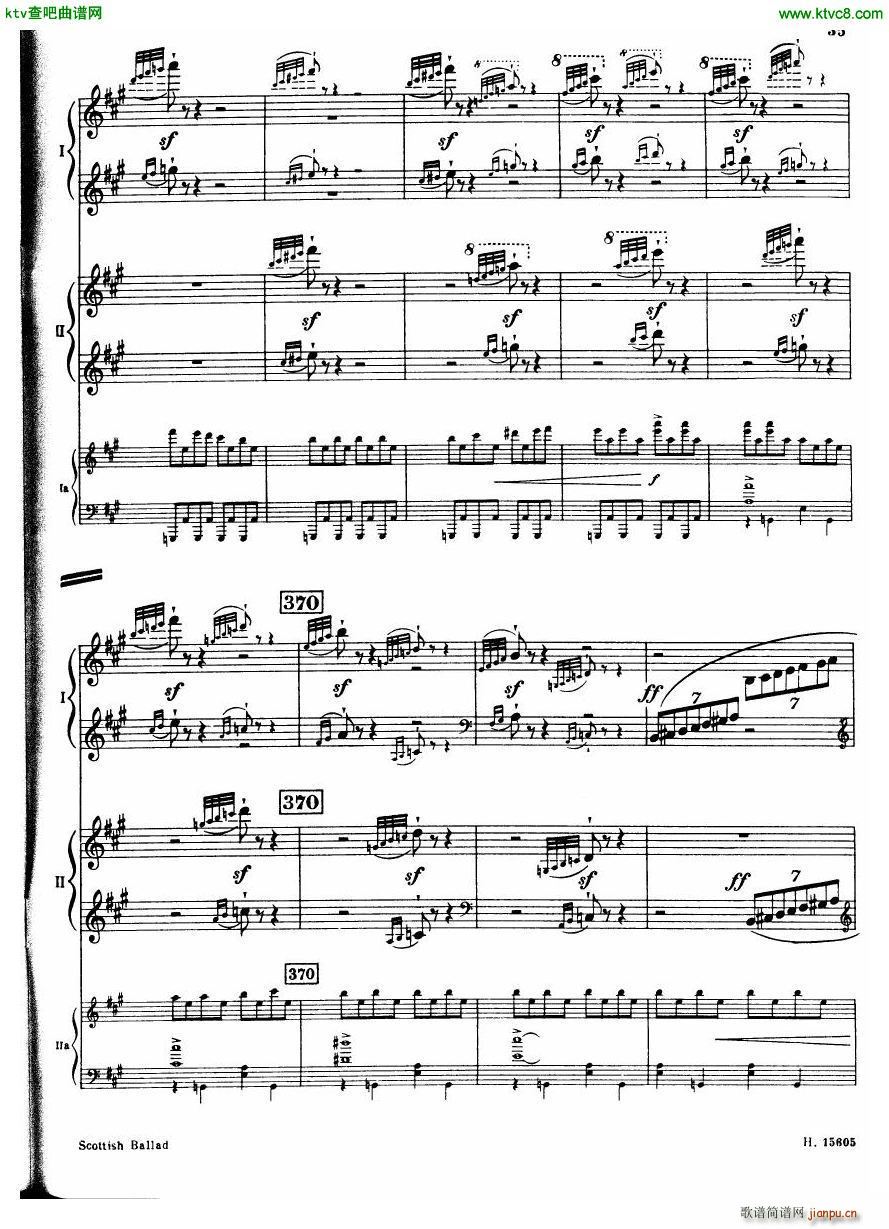 Britten Scottish Ballad op 26 arr for 2 pianos36