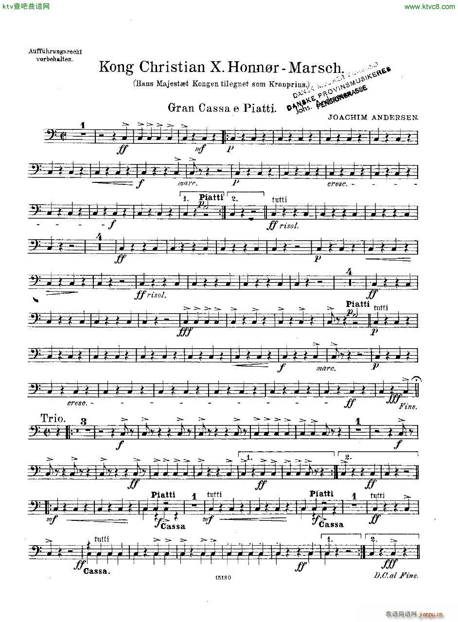 Andersen Kong Christian X Honn rmarsch orch31