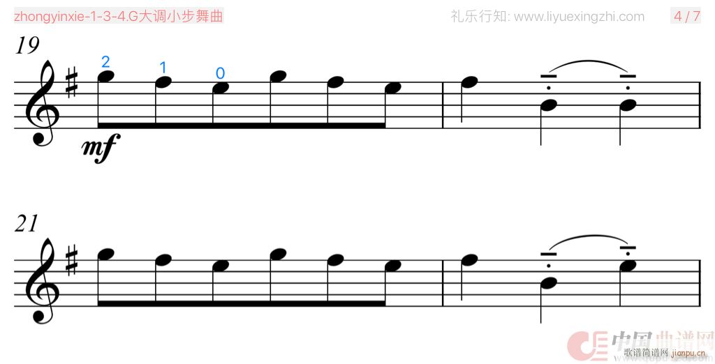 G大调小步舞曲-巴赫 [大字排版]（小提琴）6