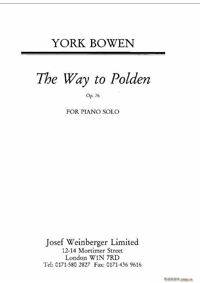 Bowen Op 76 The Way to Polden1