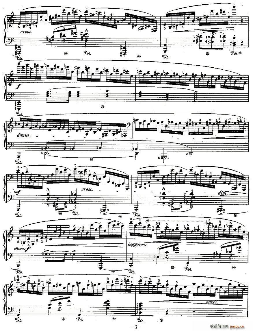 肖邦钢琴练习曲，Op.25之十一3