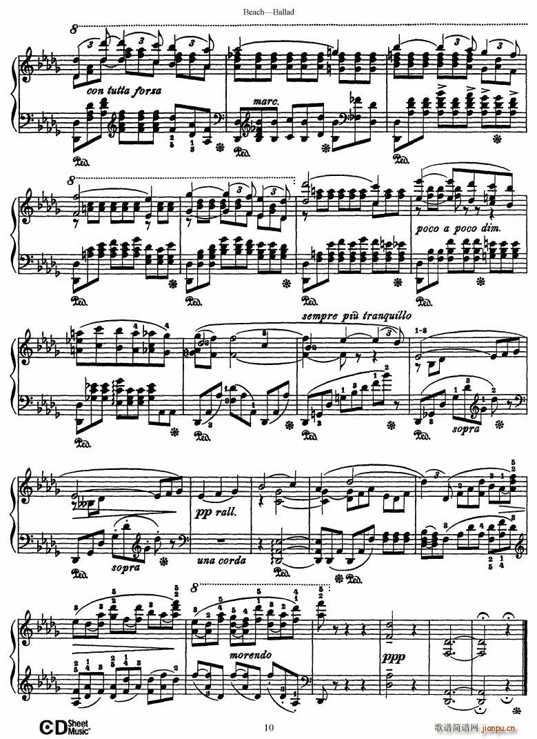 Beach Ballad in D flat major10