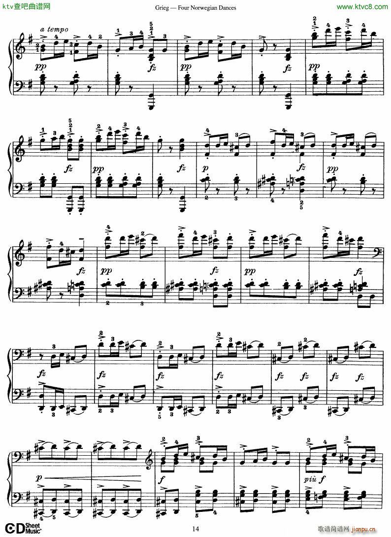 Grieg Four Norwegian Dances14