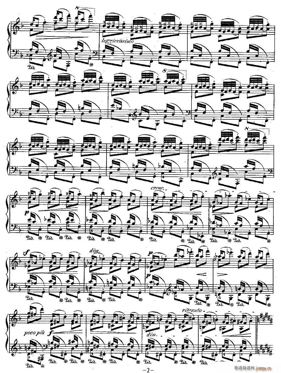 肖邦钢琴练习曲，Op.25之三2