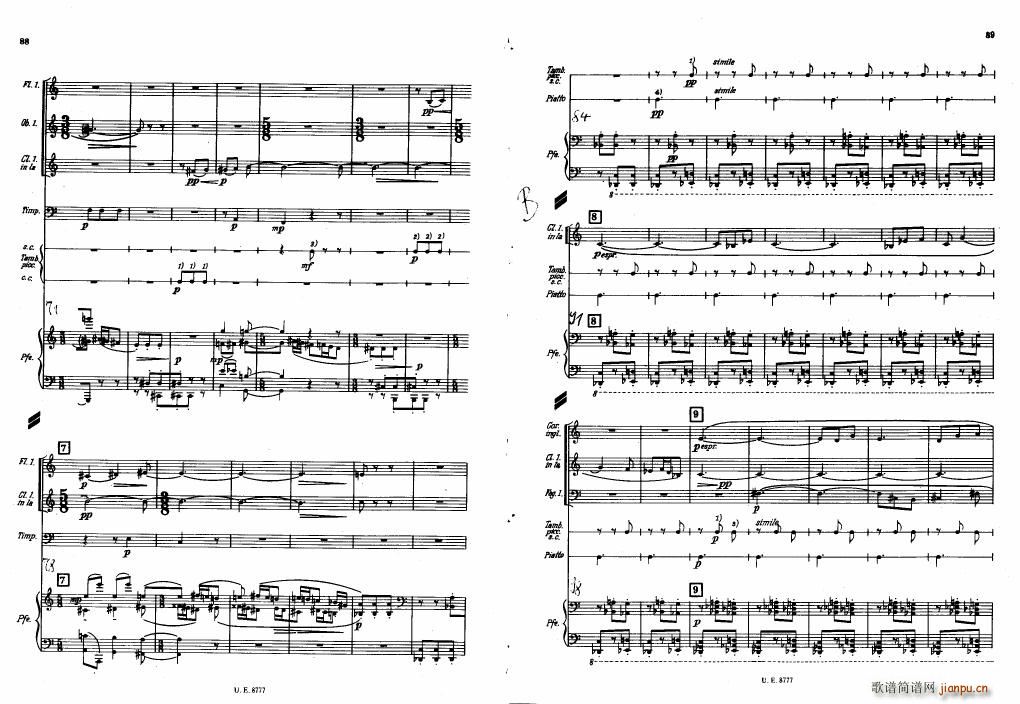Bartok SZ 83 Piano Concerto No1 Full Score 二4