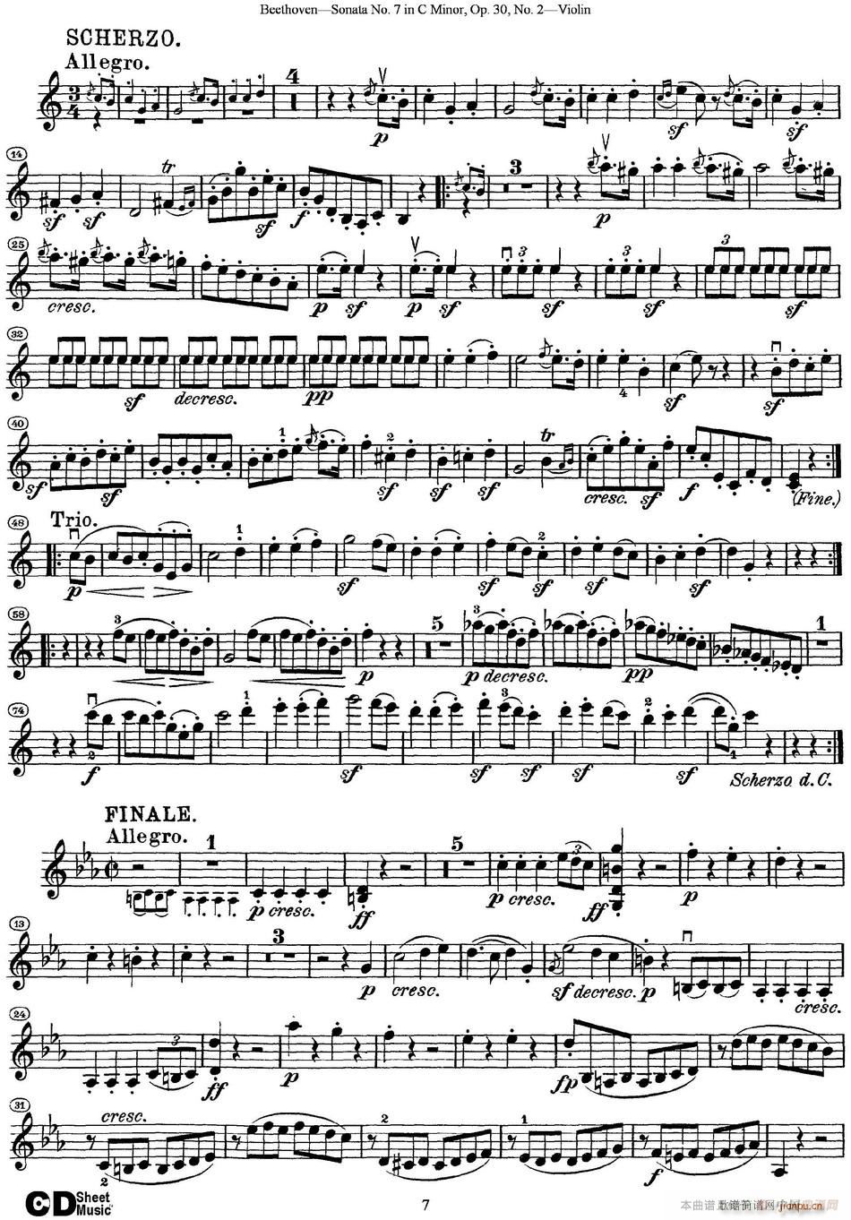 Violin Sonata No 7 in C Minor Op 30 No 27