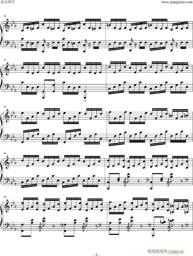 金曲奖杰伦宇豪双钢琴曲（单钢琴谱）_周杰伦1