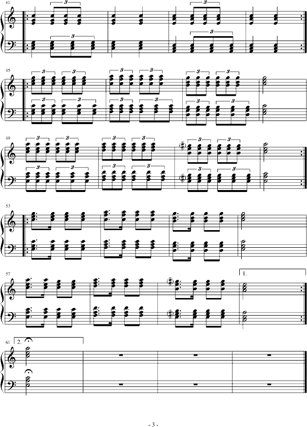 伴奏音型训练--和弦式(一)-钢琴谱(钢琴曲)-巫女多多阿嚏3