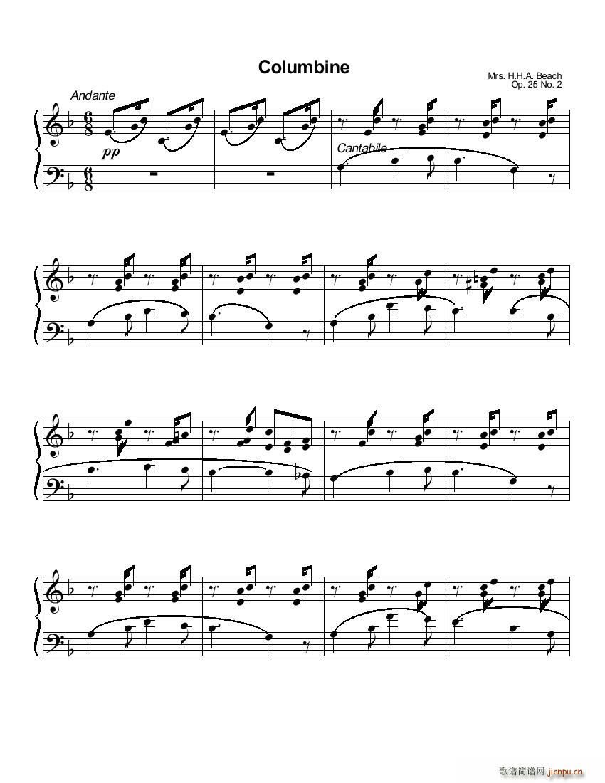 Beach Op 25 Columbine no 21