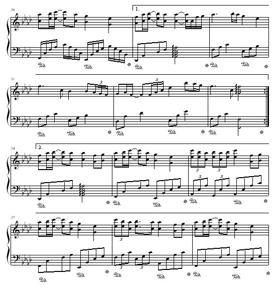 神话 (成龙,金喜善)-钢琴谱(钢琴曲)-动漫影视3