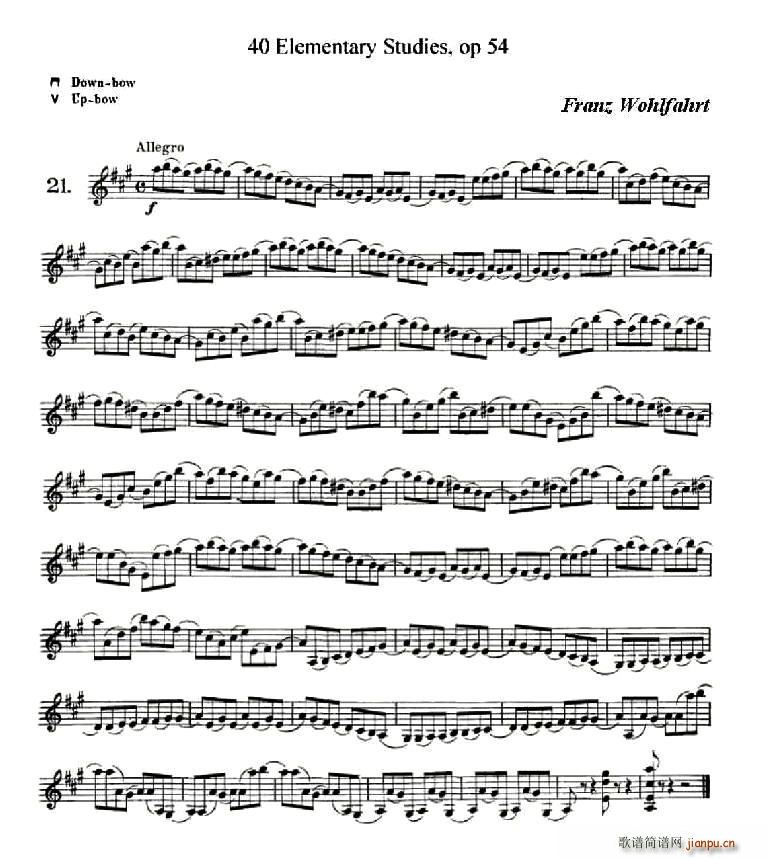 40首小提琴初级技巧练习曲之211