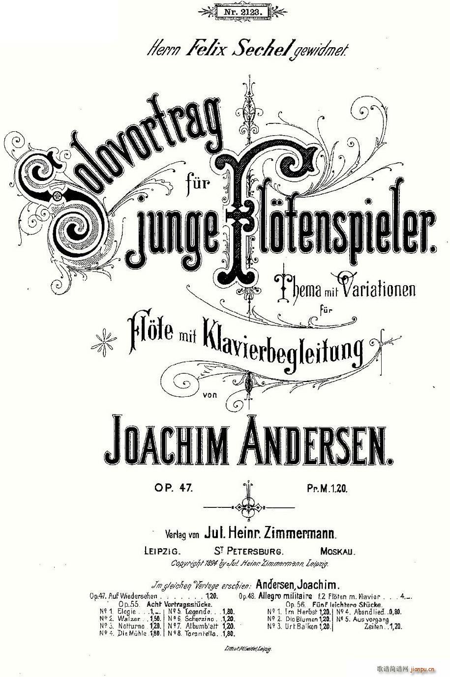 Solovortrag fur junge Flotenspieler.Op.47（长笛+钢琴伴奏）1